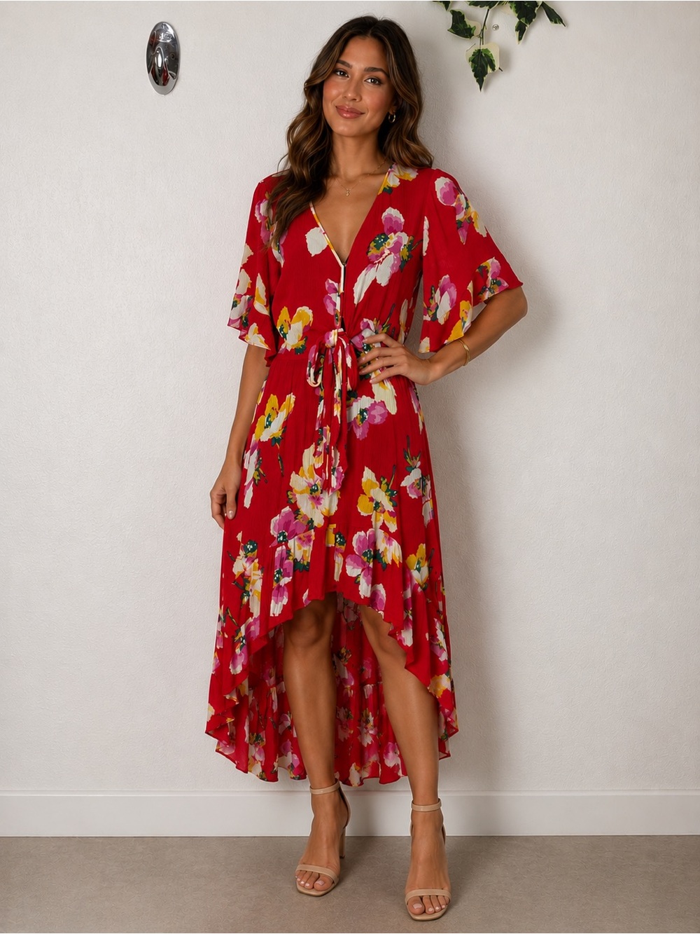 Express Floral High Low Maxi Dress Size Medium